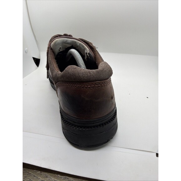 Mens Size 11.5 Hush Puppies Professionals Steel Toe Brown Leather Work Shoe - Picture 7 of 16